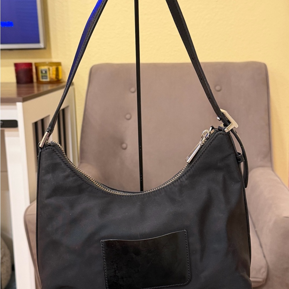 EUC Kate Spade Sam Icon Black Nylon Hobo Bag - Picture 6 of 11